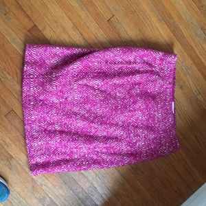 J. Crew tweed fuchsia pencil skirt